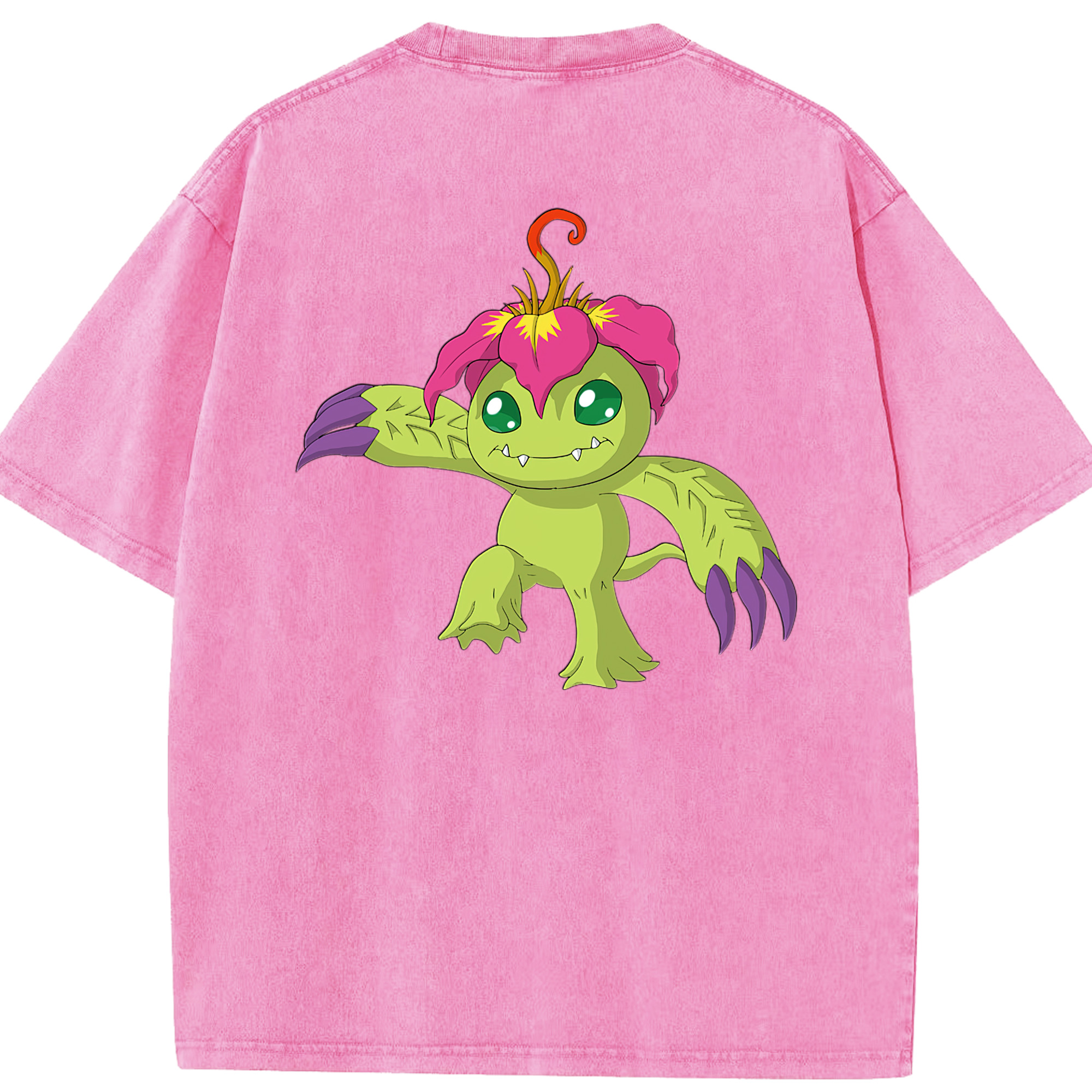 （画像用） Digimon デジタルモンスター/デジモン 綿100% ヴィンテージ風 半袖Tシャツ（背面プリント）